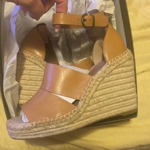 Wedge size 12 brown shoes